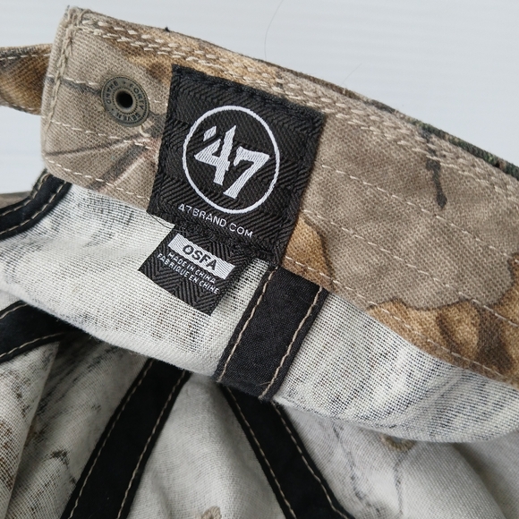 NWT Pittsburgh Steelers '47 Clean Up Realtree Camo Adjustable Baseball Cap - Picture 6 of 9